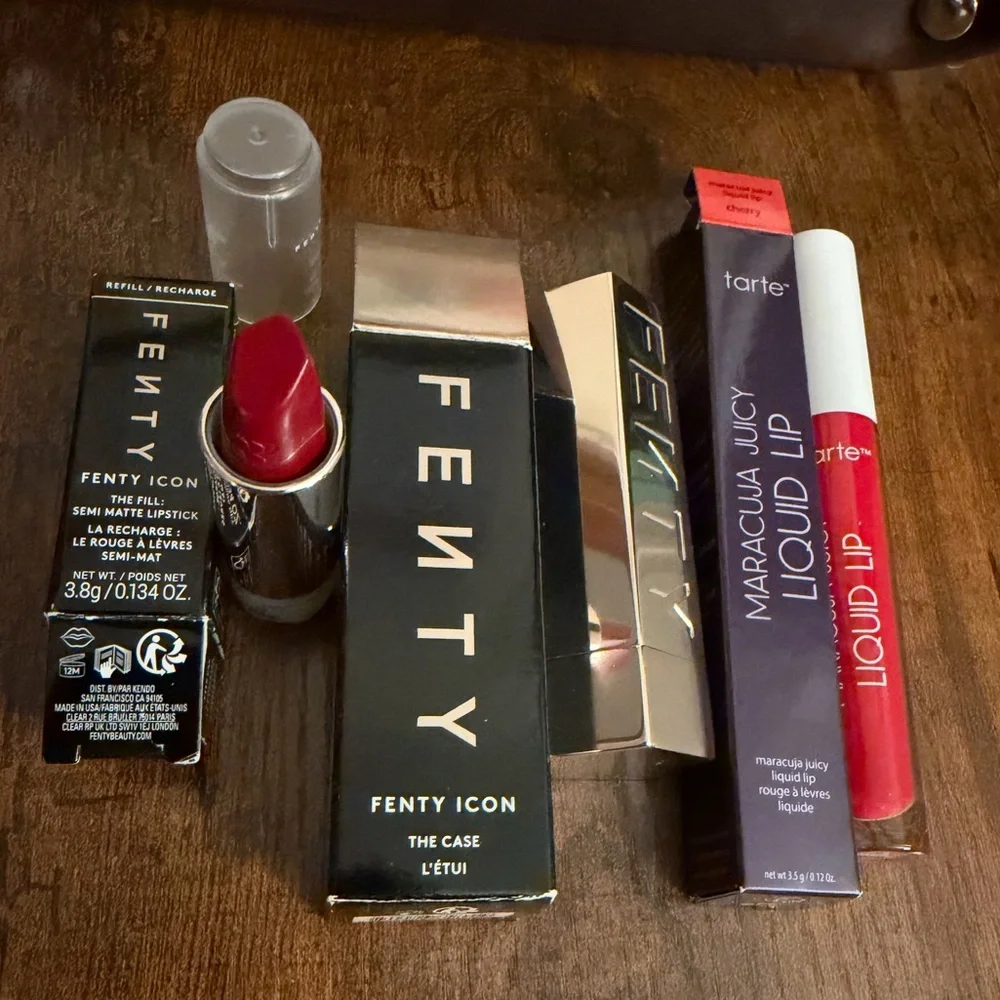 Fenty and Tarte Red Matte Lipstick Bundle 💄💋